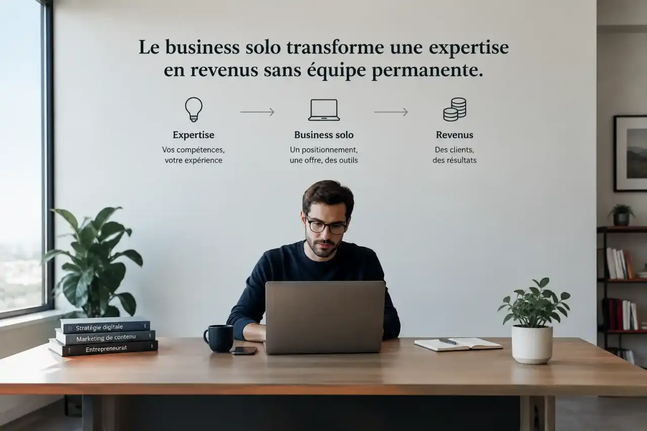 Le business solo transforme une expertise en revenus sans équipe permanente